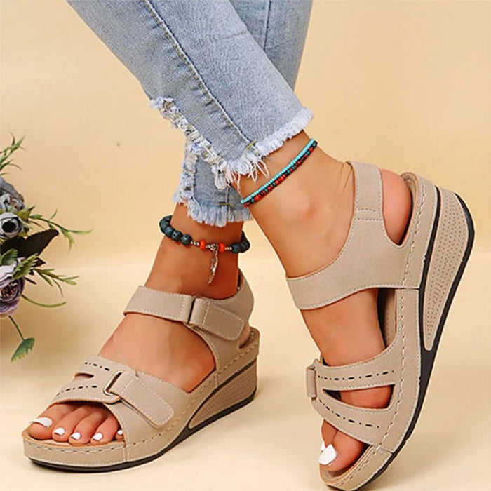 SANDALIAS MUJER PIEL PU BAJAS