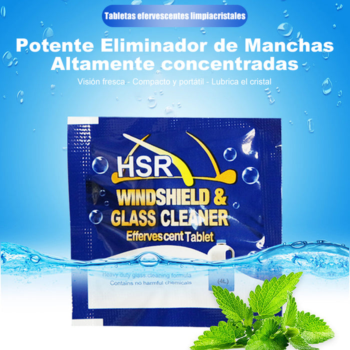 Limpiacristales efervescente para coches