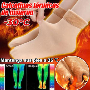 Calcetines de nieve espesantes y de terciopelo para mujer