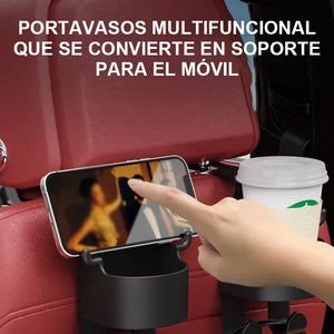 Gancho multifuncional para respaldo de asiento de coche.