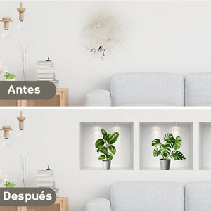 Vinilos decorativos de plantas 3D autoadhesivos