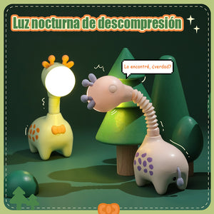 (Recargable, retráctil) Luz nocturna LED creativa con protección para los ojos en forma de jirafa