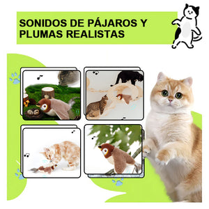 Simular llamadas de pájaros, juguete de peluche para mascotas, simulación de pájaro con alas oscilantes