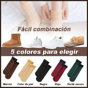 Calcetines de nieve espesantes y de terciopelo para mujer