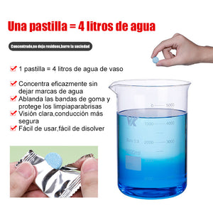 Limpiacristales efervescente para coches