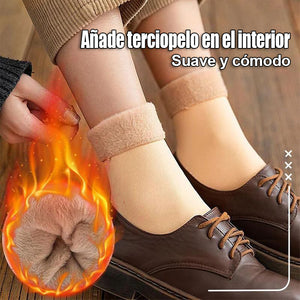 Calcetines de nieve espesantes y de terciopelo para mujer