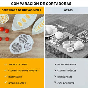 Cortadora de huevos multifuncional 3 en 1