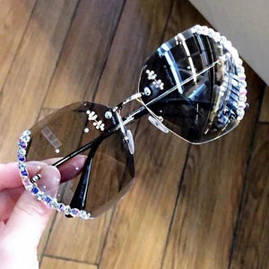 Gafas de Sol de Cristal sin Montura de Moda Vintage 2020