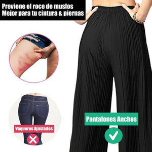 Pantalones Anchos de Seda para Mujer