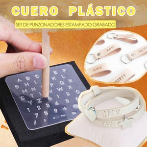 Juego de punzones para estampado en relieve de plástico de cuero