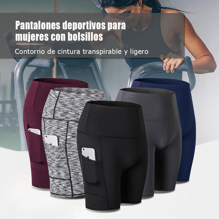 Pantalones Deportivos de Yoga de Cintura Alta para Mujer