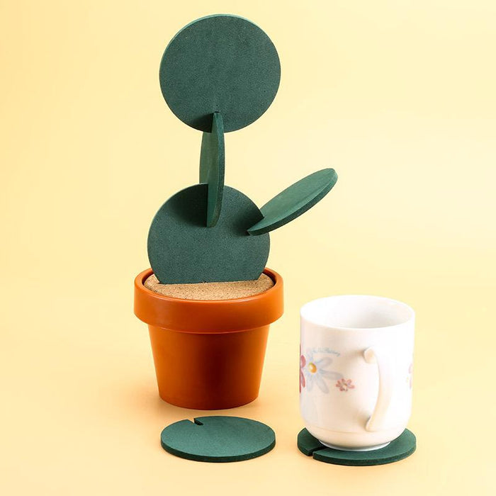 Posavasos antideslizante de cactus creativo