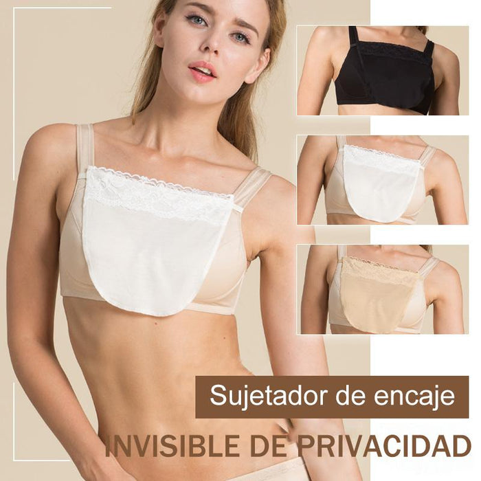 Sujetador invisible de encaje con privacidad