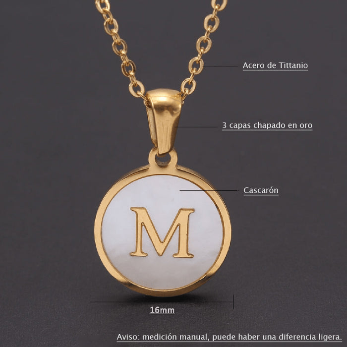 Collar de concha con letras -EL MEJOR REGALO DE NAVIDAD PARA TU FALIMILIA