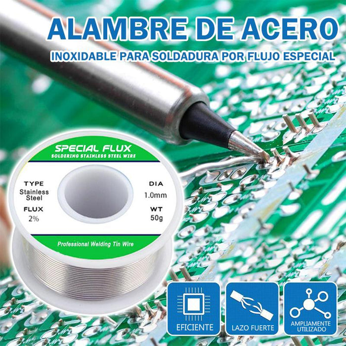 Alambre de acero inoxidable de soldadura de fundente especial