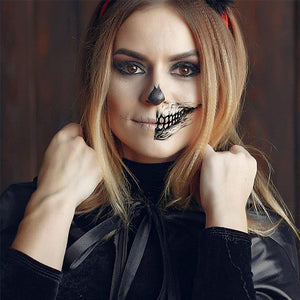 Tatuaje temporal de maquillaje de broma de Halloween（10 piezas）