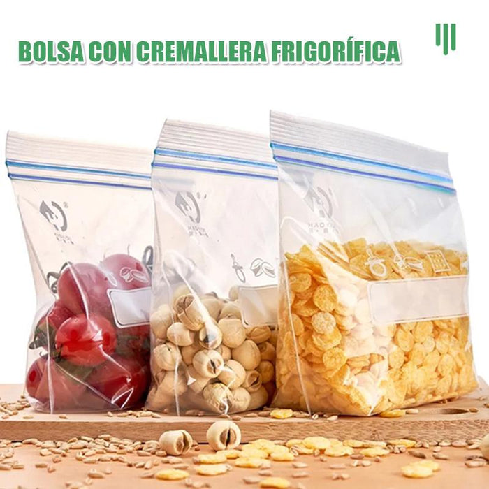 Bolsas herméticas reutilizables con cremallera para refrigerador