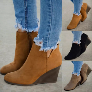 Botas de cuña apiladas para mujer