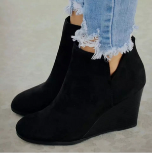 Botas de cuña apiladas para mujer