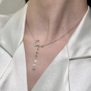 Collar de Estrella de Luna Brillante