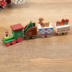 Adornos de Navidad tren de madera