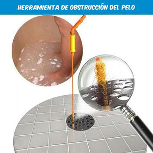 Anti-obstrucción Herramienta para el Obstáculo de las Alcantarillas, 2 Piezas