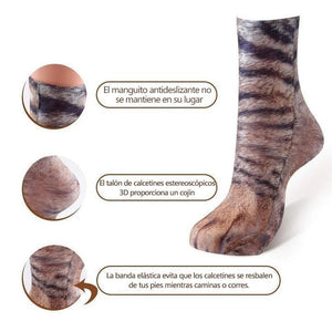 Calcetines Flurry 3D Patas de Animal-UN TAMAÑO PARA TODOS