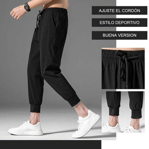 Pantalones casuales de seda para hombre