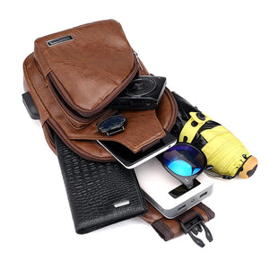 Bolso de hombro de hombre con Puerto USB