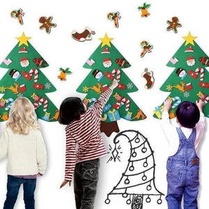 Árbol de Navidad de fieltro DIY (el mejor regalo para niños)