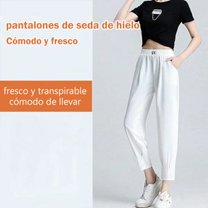 Cool pantalones de seda de hielo para mujer