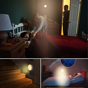 Luz Nocturna LED con Detector de Movimiento, Recargable por USB