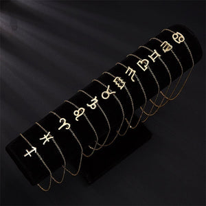 Collar con 12 signos del zodiaco