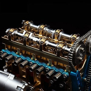 Modelo de motor de coche de metal completo de 8 cilindros