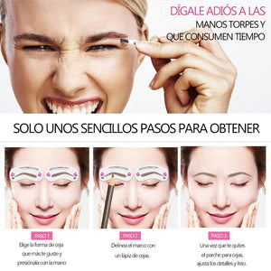 Kit de sellos para cejas con 24 pegatinas para cejas de diferentes estilos