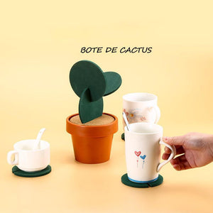 Posavasos antideslizante de cactus creativo