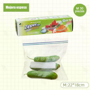 Bolsas herméticas reutilizables con cremallera para refrigerador