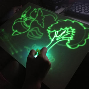 Interesante Tablero de Dibujo con Luz en Oscuridad