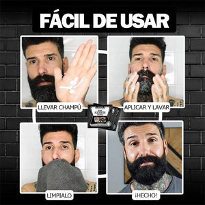 Champú oscurecedor natural para barba