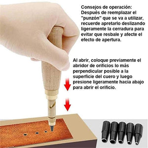 Herramienta de perforación de cuero de bricolaje