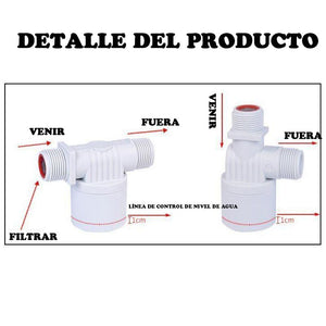 Válvula de control de nivel de agua automática