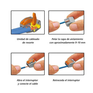 Bloque de Terminales de Conector de Cable Universal para Cableado Rápido (10 Piezas)