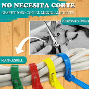 Ataduras de Cables Reutilizables 100pcs