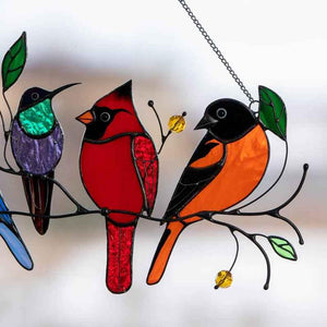 Colgantes de Vidriera de Pájaros - Regalo del Día de la Madre