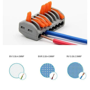 Bloque de Terminales de Conector de Cable Universal para Cableado Rápido (10 Piezas)