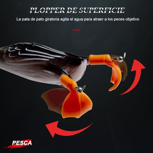 Señuelo de pesca de superficie de pato 3D