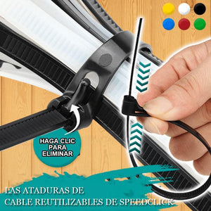 Ataduras de Cables Reutilizables 100pcs