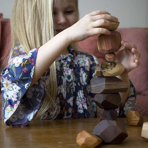 Juego de Balancines de Madera Bloques de Equilibrio Juguetes de Madera Natural