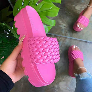 Zapatillas de moda de fondo grueso