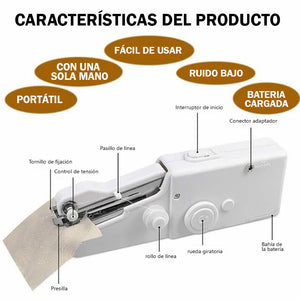 Mini máquina de coser eléctrica de mano